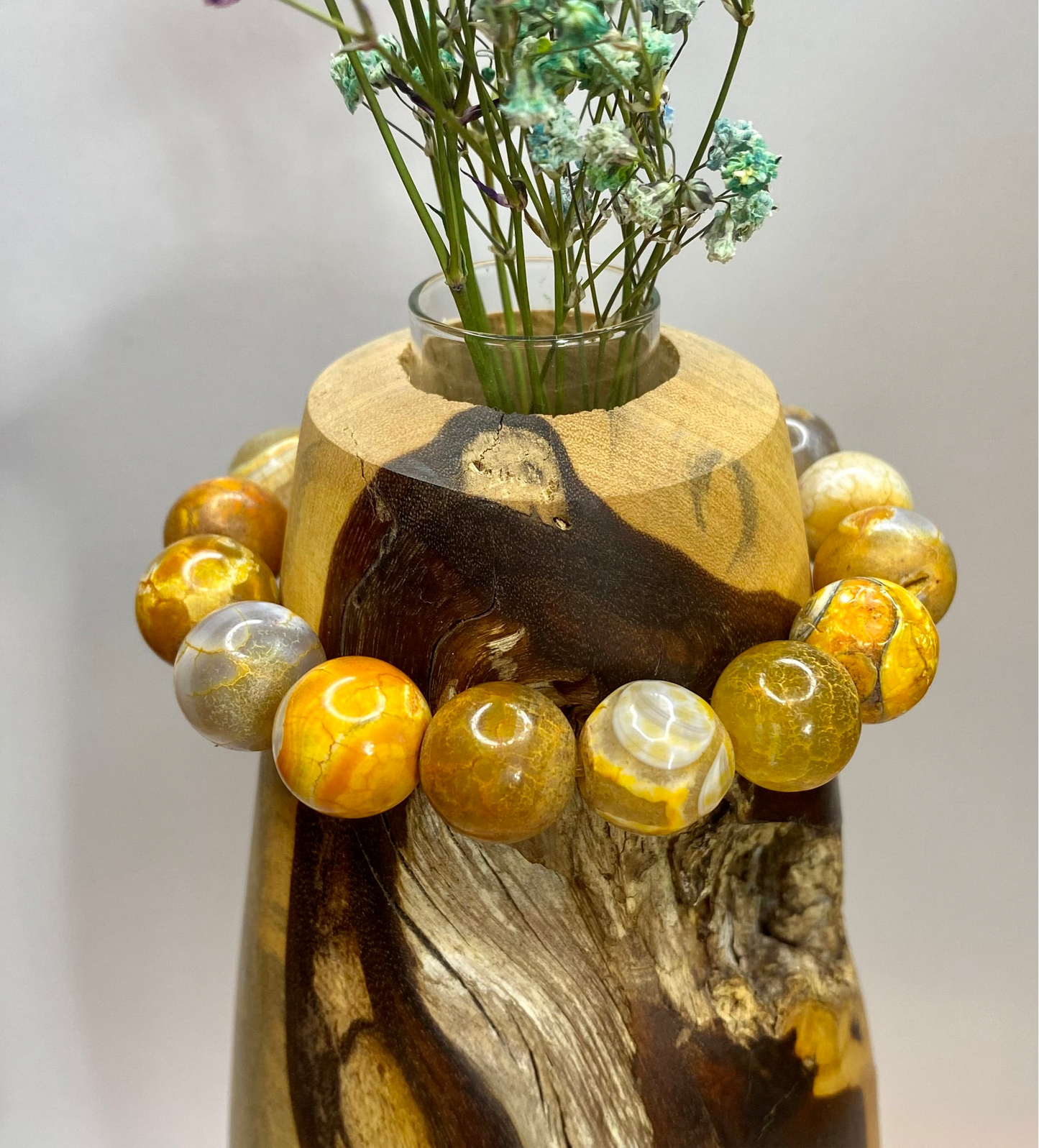 Tigers Eye Crystal Bracelets In Butter Yellow