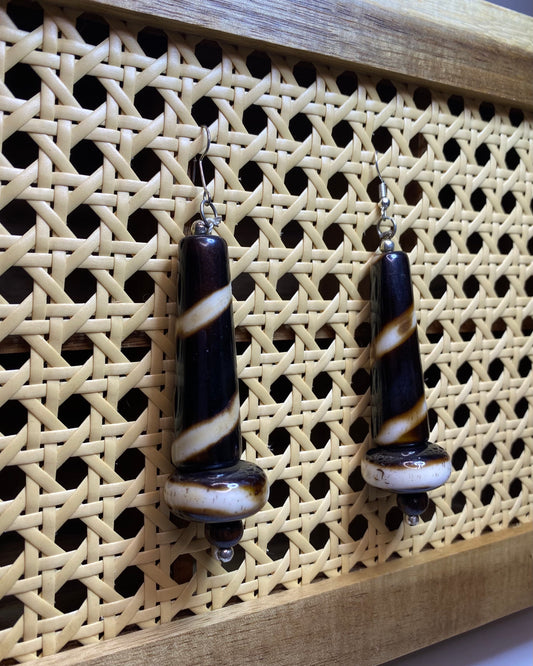 Natural Spiral Teardrop Earring