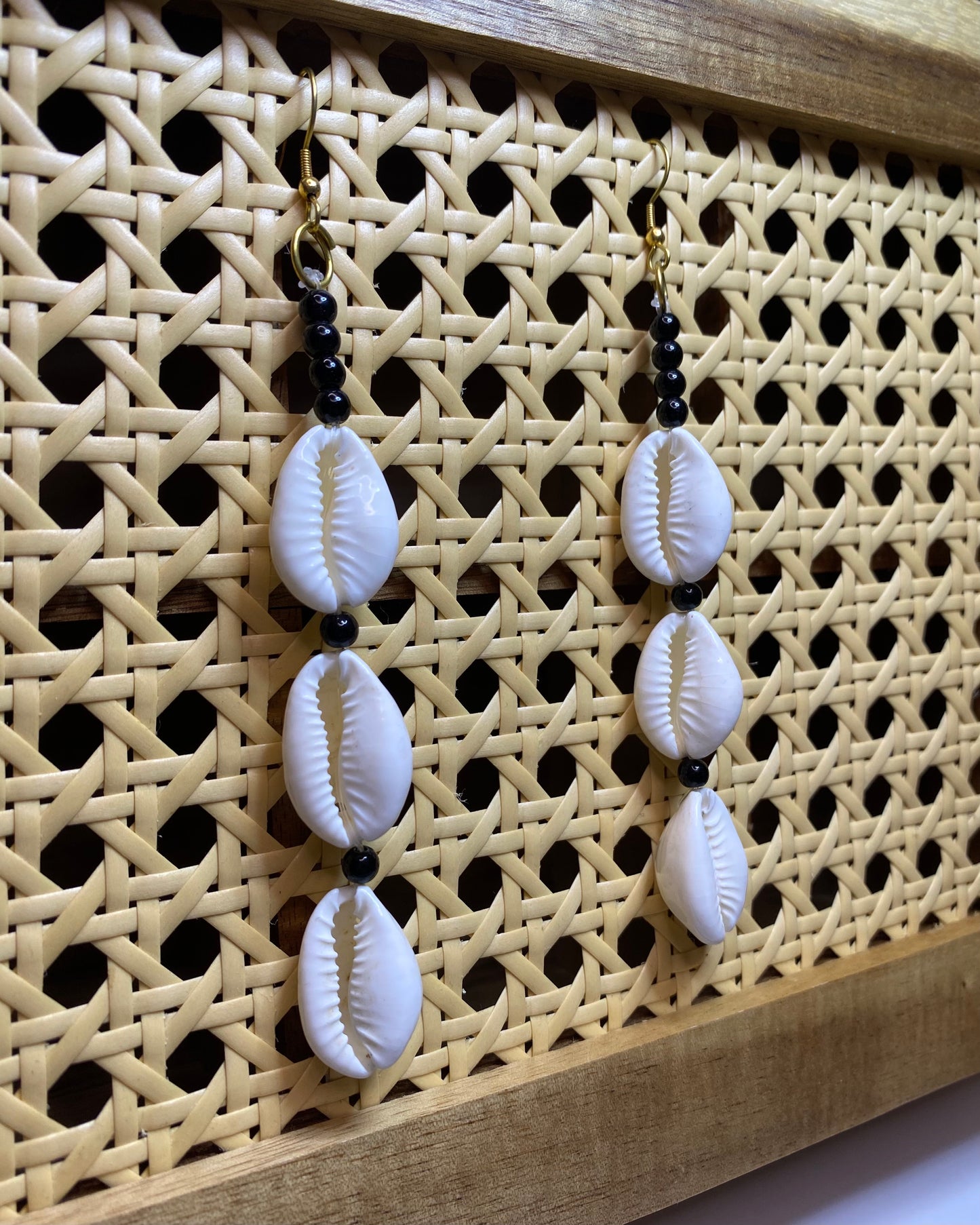 Tiered Cowry Drop Earring