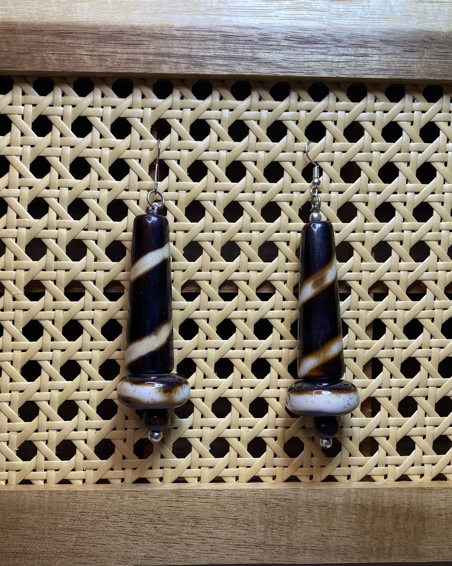 Natural Spiral Teardrop Earring