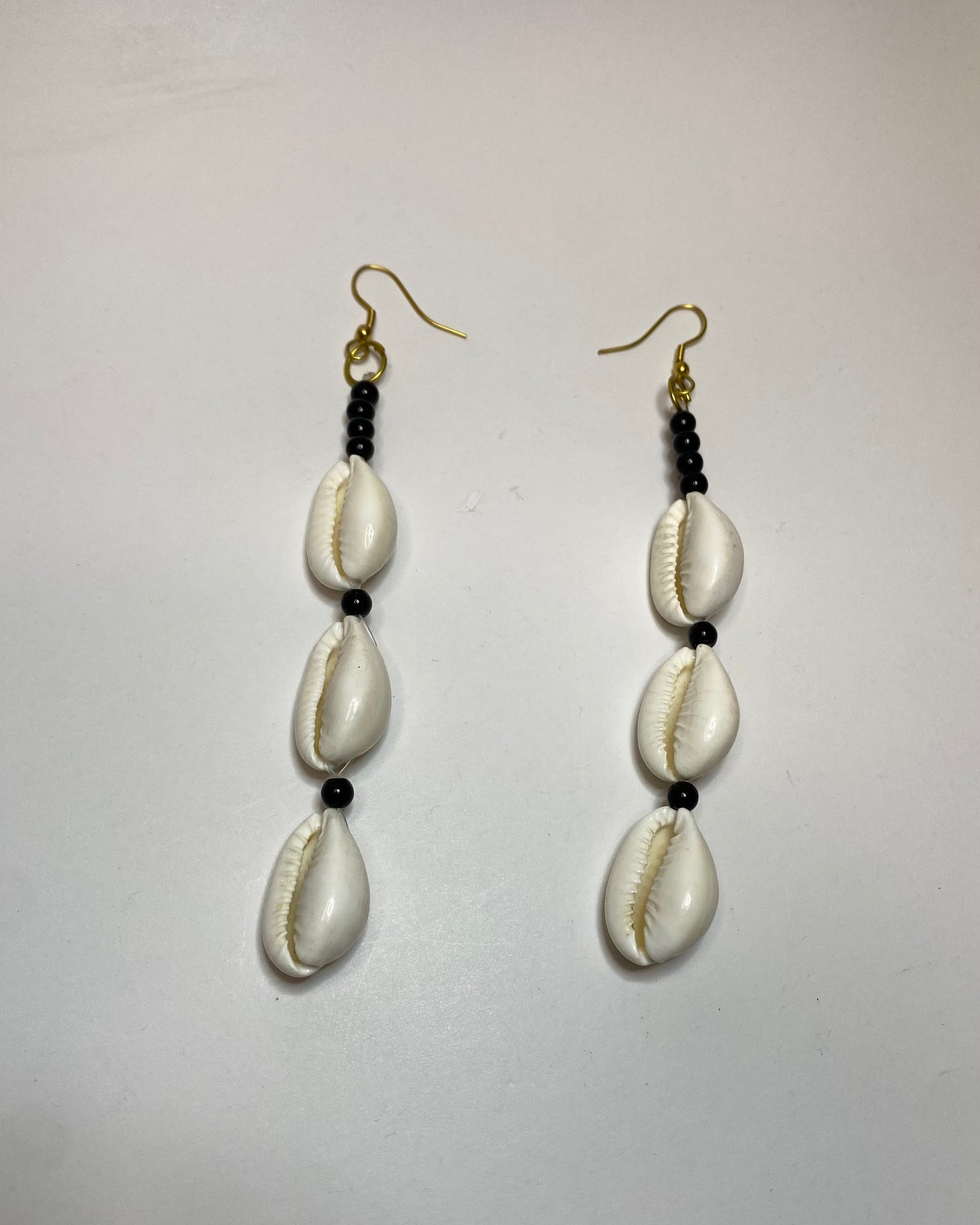 Tiered Cowry Drop Earring
