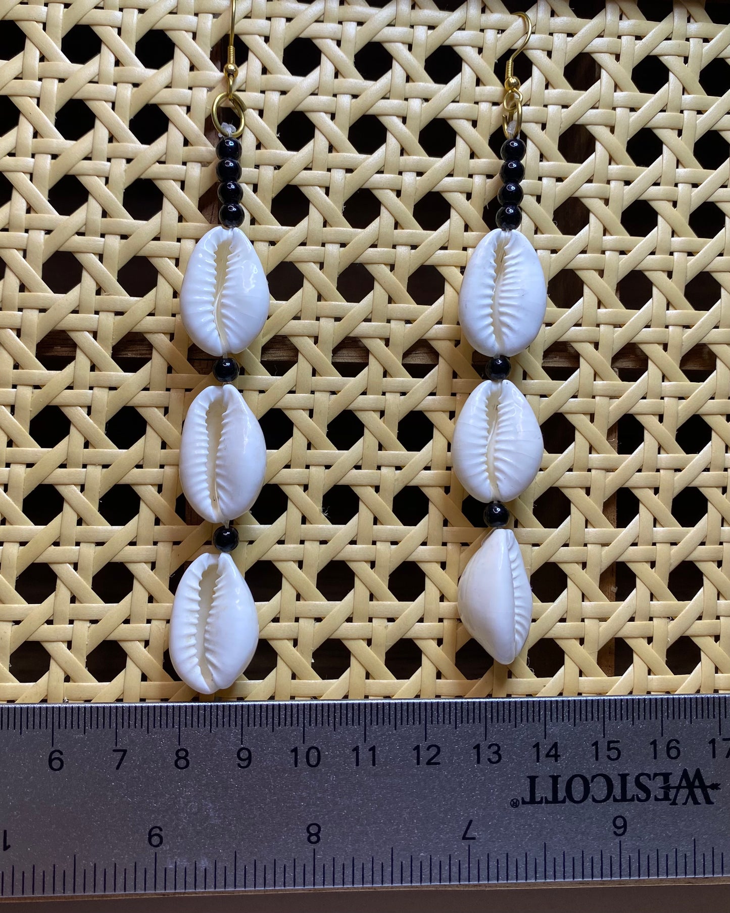 Tiered Cowry Drop Earring