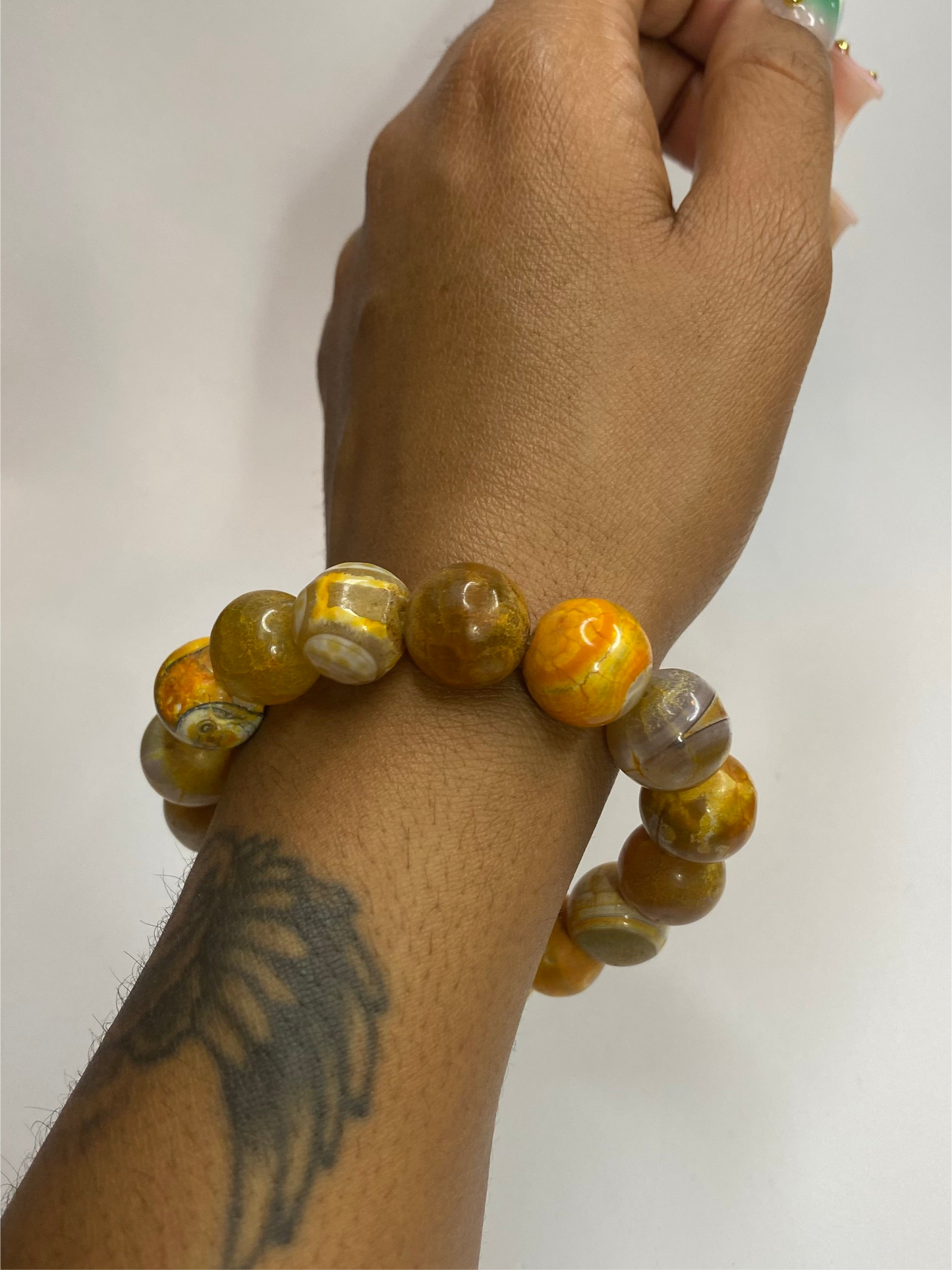 Tigers Eye Crystal Bracelets In Butter Yellow