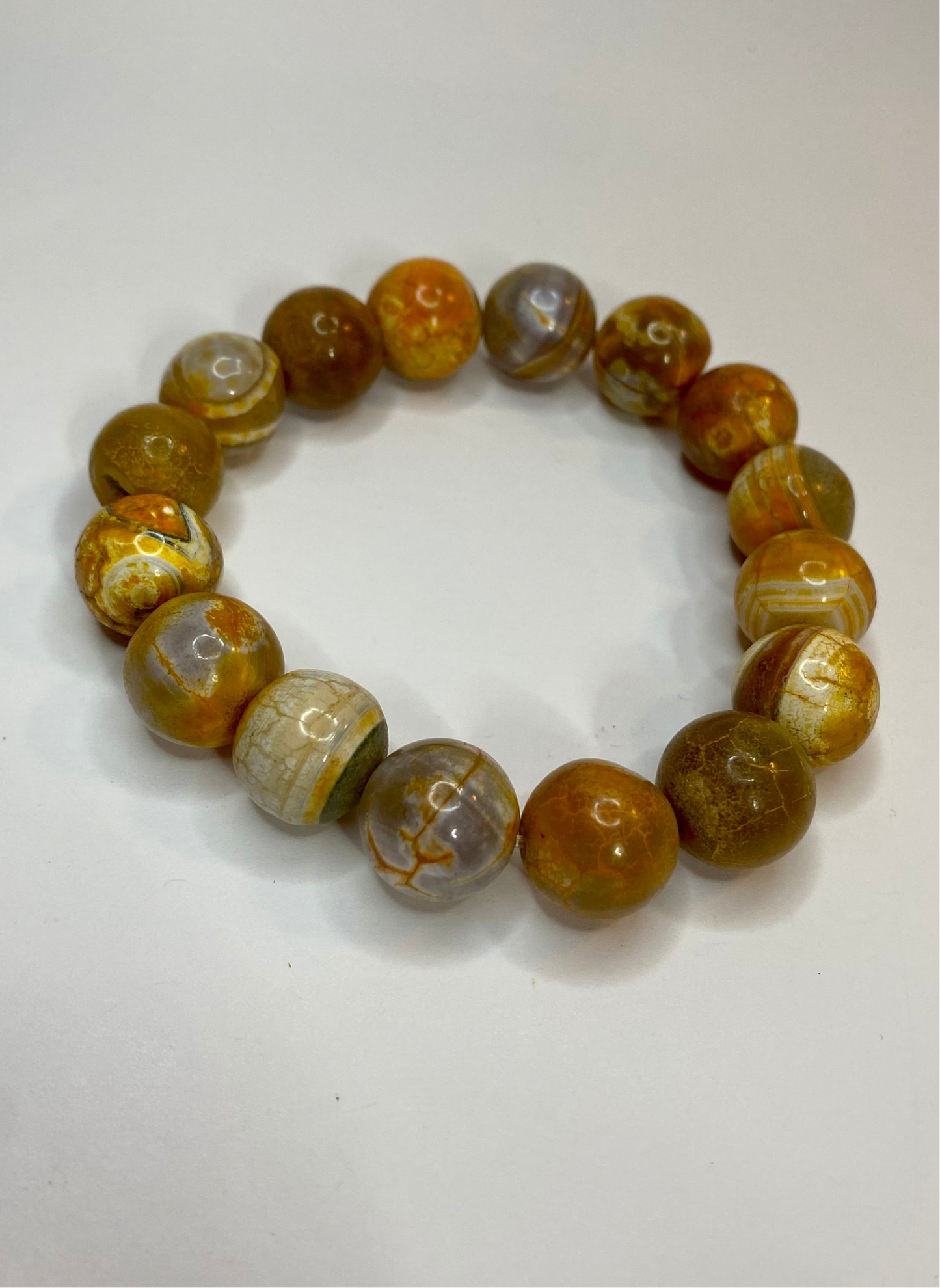 Tigers Eye Crystal Bracelets In Butter Yellow