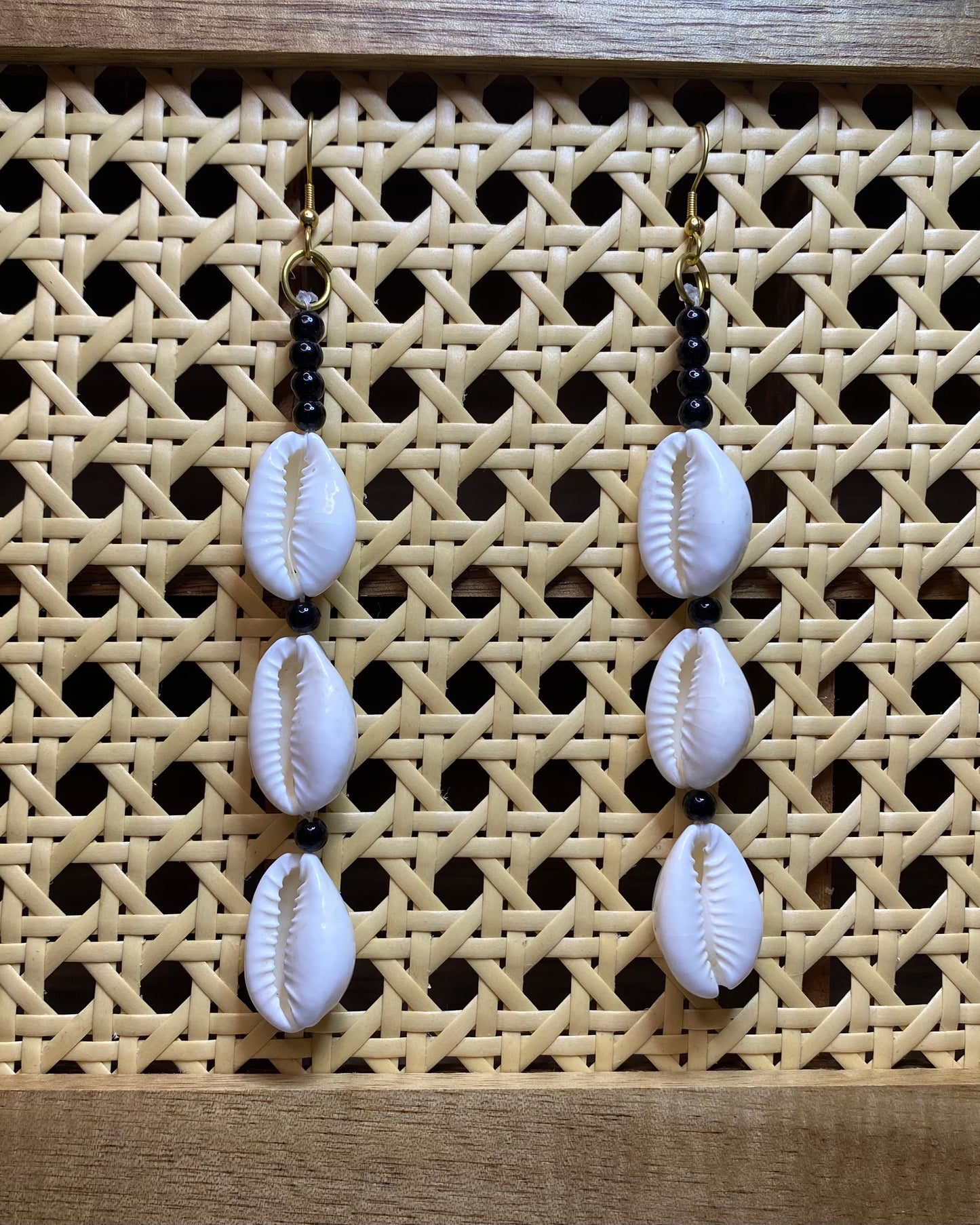 Tiered Cowry Drop Earring