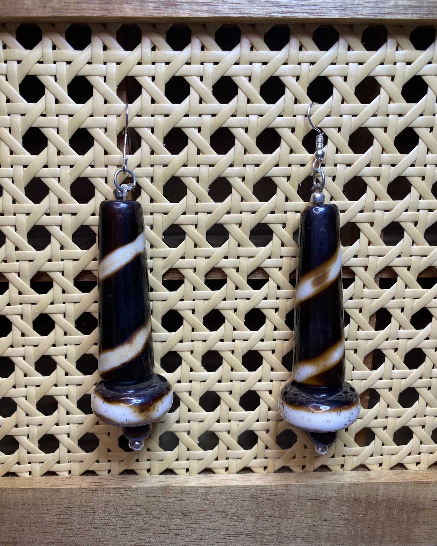 Natural Spiral Teardrop Earring