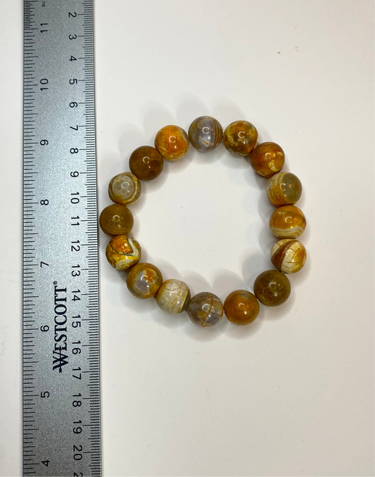 Tigers Eye Crystal Bracelets In Butter Yellow