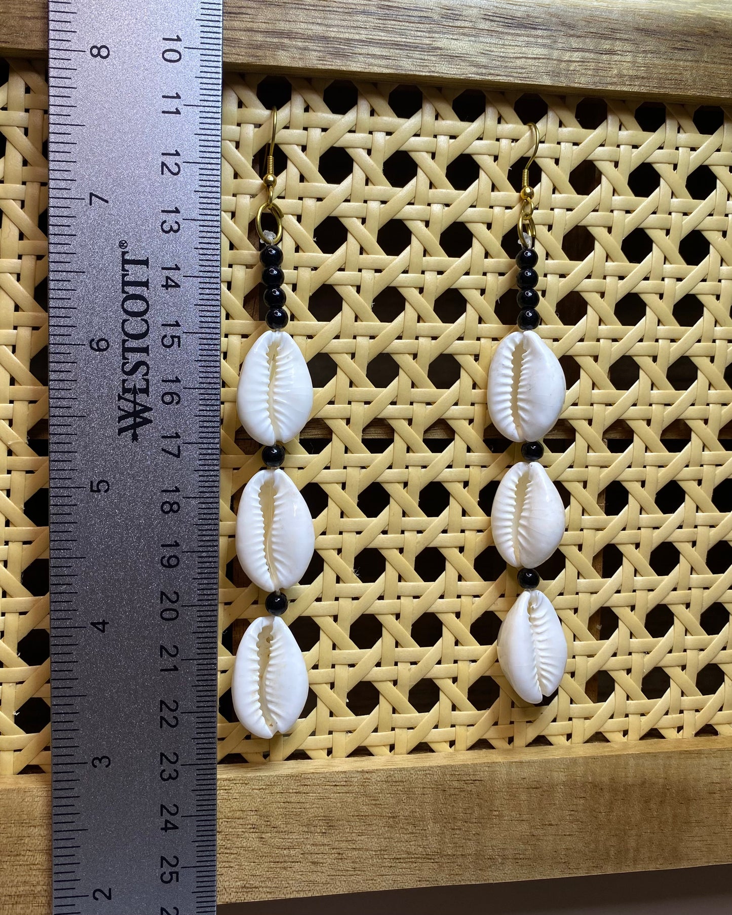 Tiered Cowry Drop Earring